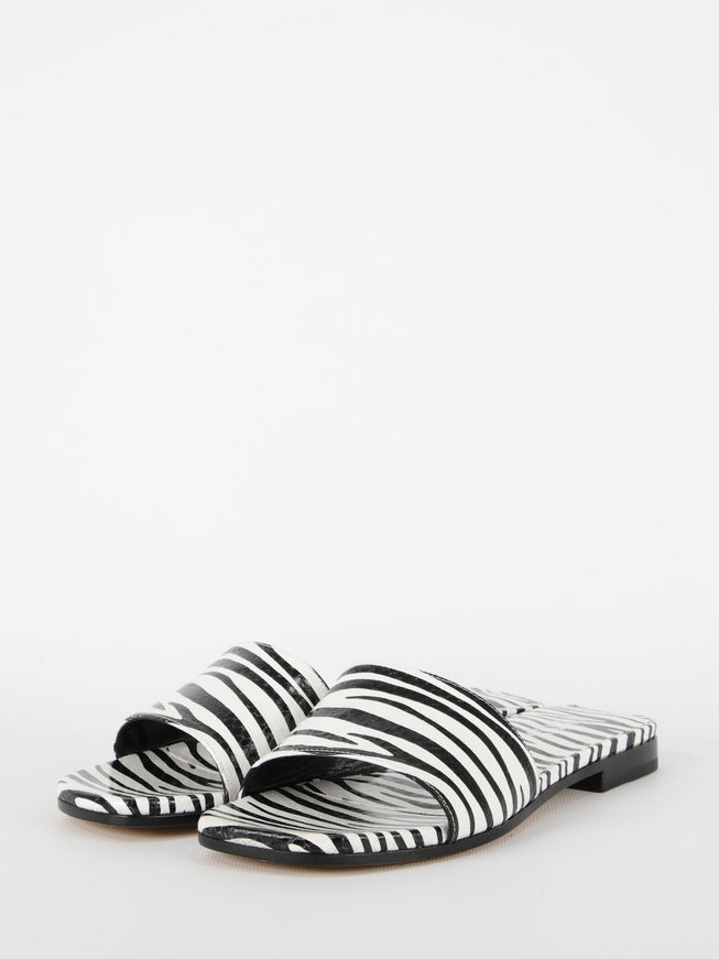 Paris Texas Zebra-print Flat Sandals