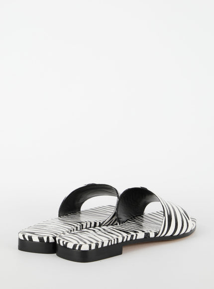 Paris Texas Zebra-print Flat Sandals