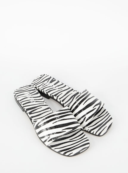 Paris Texas Zebra-print Flat Sandals