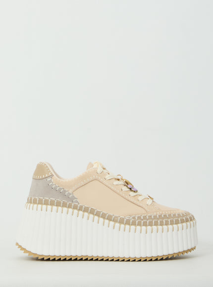 Chloe Nama Wedge Sneakers Grey