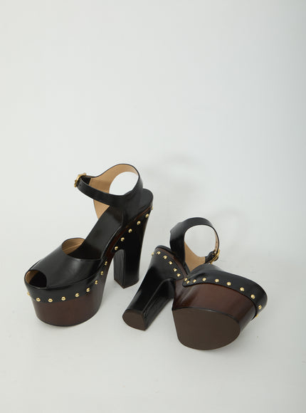 Chloe Meret Platform Clogs Sandals