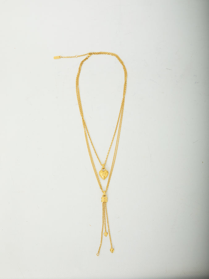 Chloe Chloé Mini Paddington Necklace QT Gold