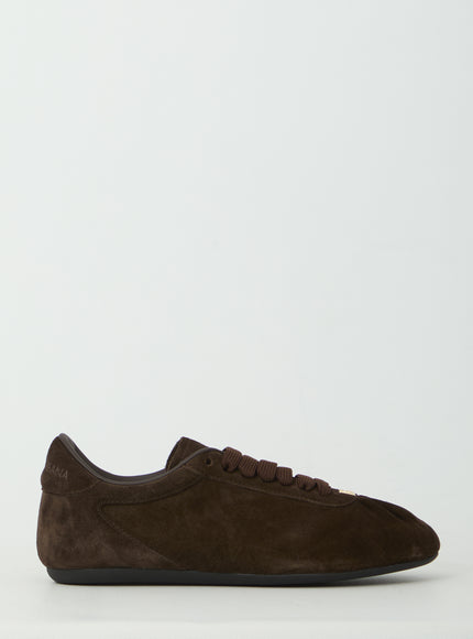 Dolce & Gabbana Low-top Suede Sneakers Brown