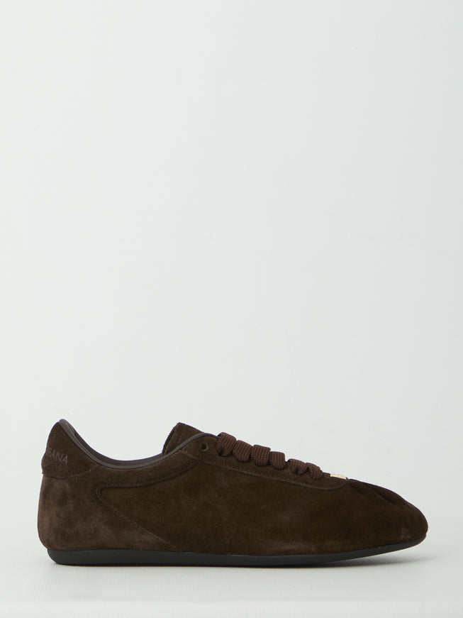 Dolce & Gabbana Low-top Suede Sneakers Brown