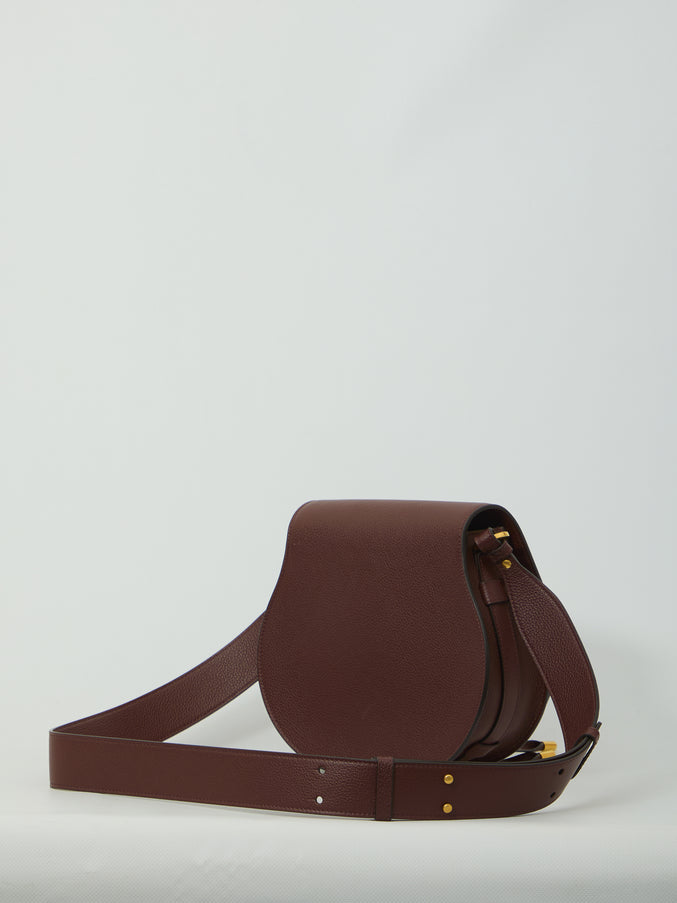 Chloe Marcie Saddle Bag In Grained Leather