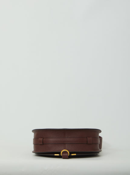 Chloe Marcie Saddle Bag In Grained Leather