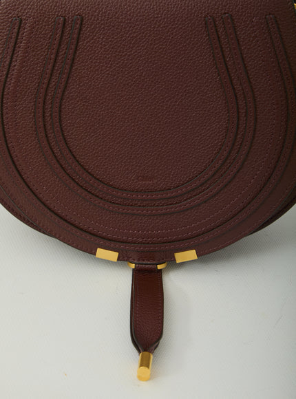 Chloe Marcie Saddle Bag In Grained Leather