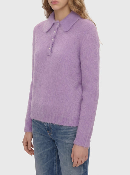 Chloe Dreamy Lavander Polo-style Pullover