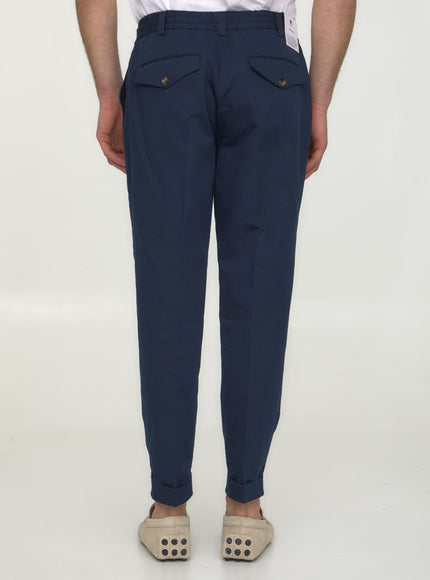 Pt Torino Cotton And Linen Trousers