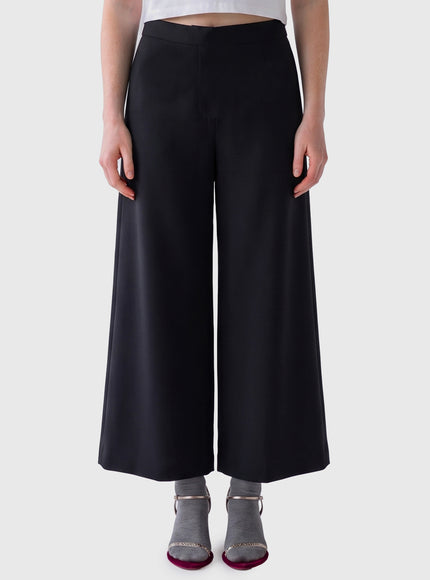 Chloe Wide-leg Tailored Pants Black