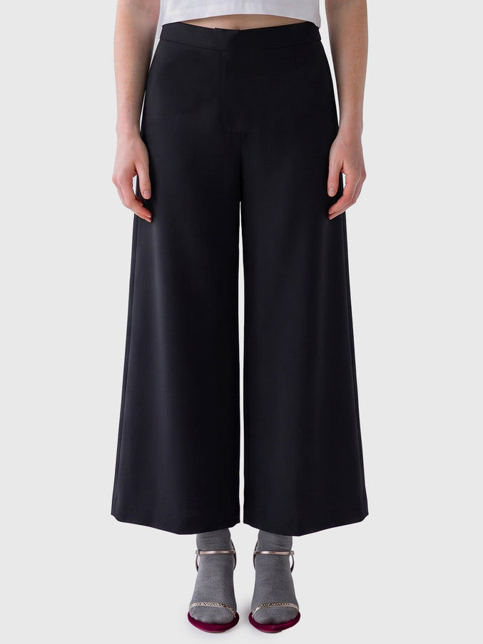Chloe Wide-leg Tailored Pants Black