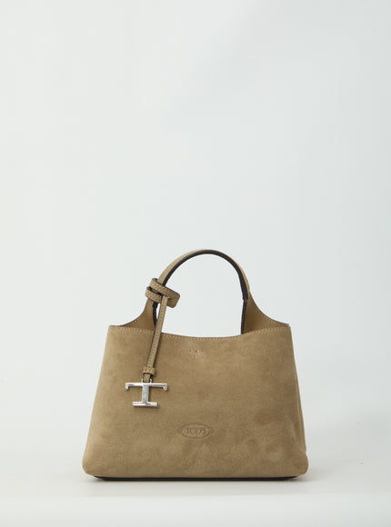 Tod's Micro Suede Leather Bag QT Brown