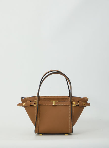 Tod's Mini Leather Shopping Bag QT Brown