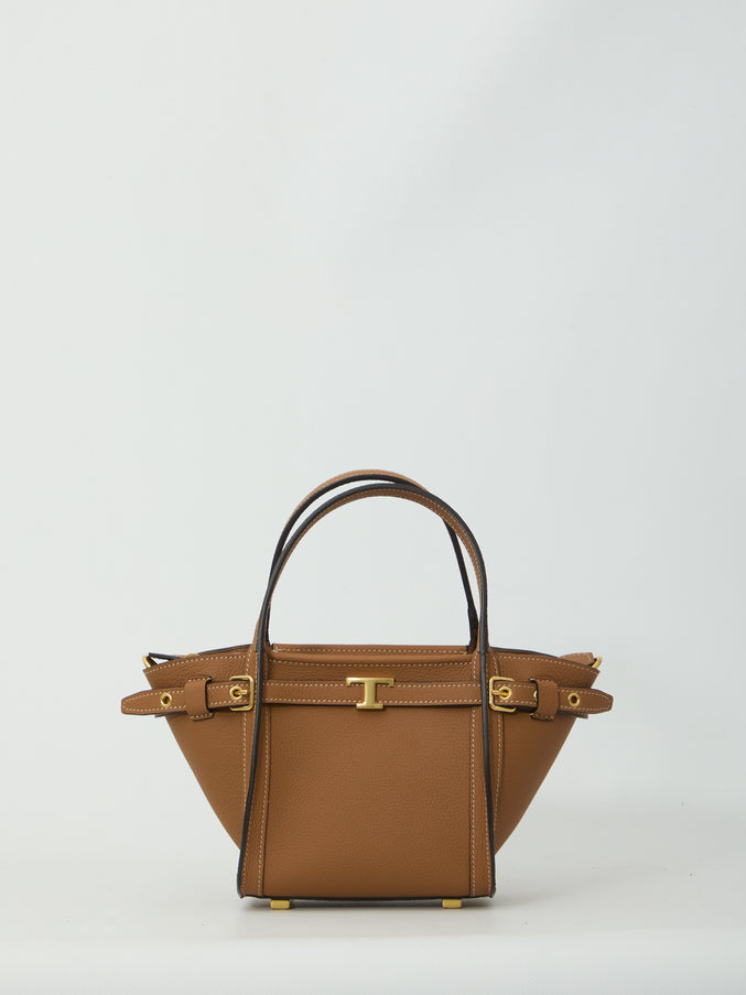 Tod's Mini Leather Shopping Bag QT Brown