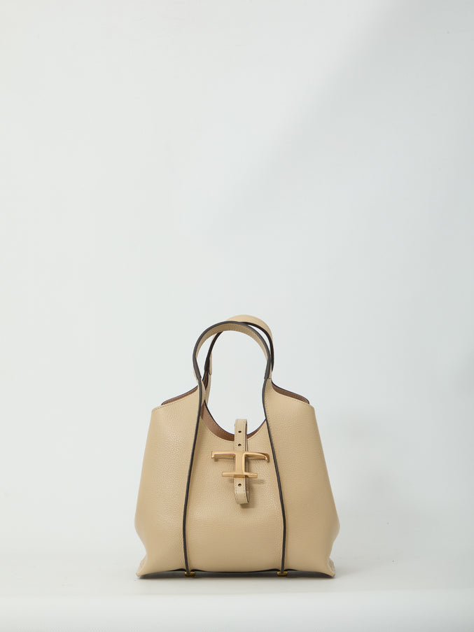 Tod's Mini T Timeless Shopping Bag QT Beige