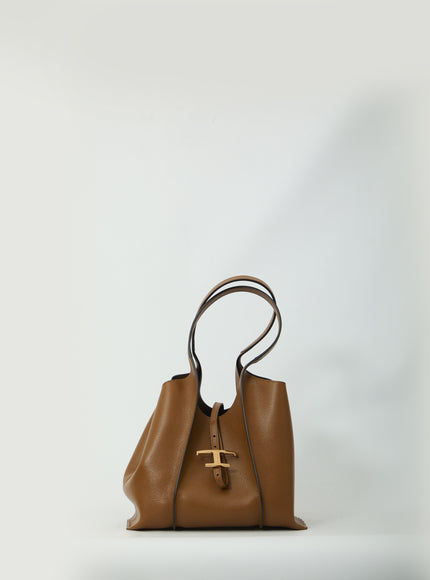 Tod's Small T Timeless Shopping Bag QT Brown