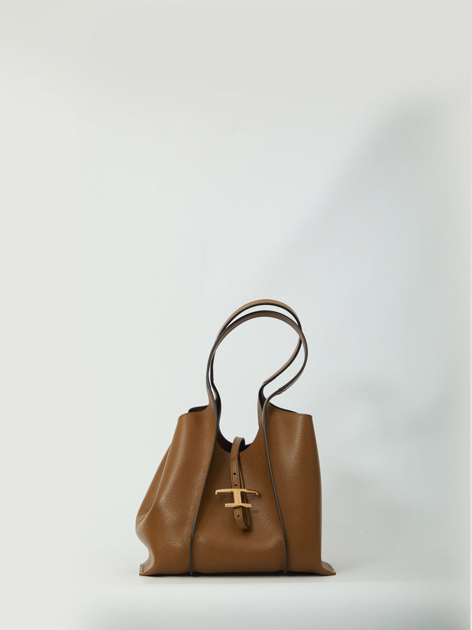 Tod's Small T Timeless Shopping Bag QT Brown