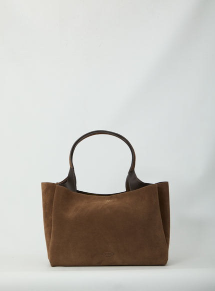 Tod's Medium Suede Leather Bag QT Brown