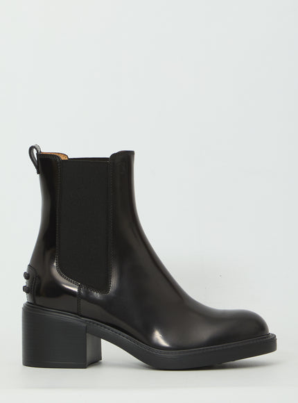 Tod's Ankle Boot In Leather Black