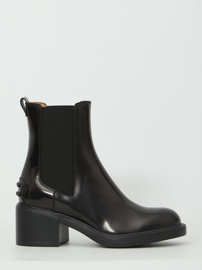 Tod's Ankle Boot In Leather Black