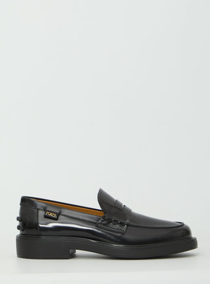 Tod's Leather Loafers Black