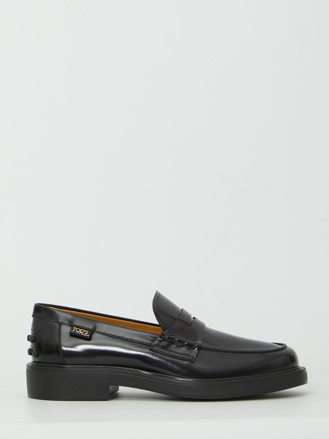 Tod's Leather Loafers Black