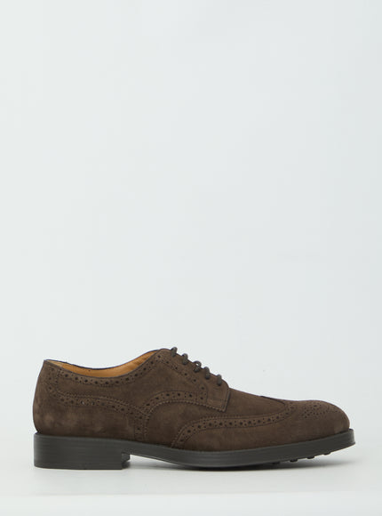 Tod's Lace-up Suede Shoes Brown