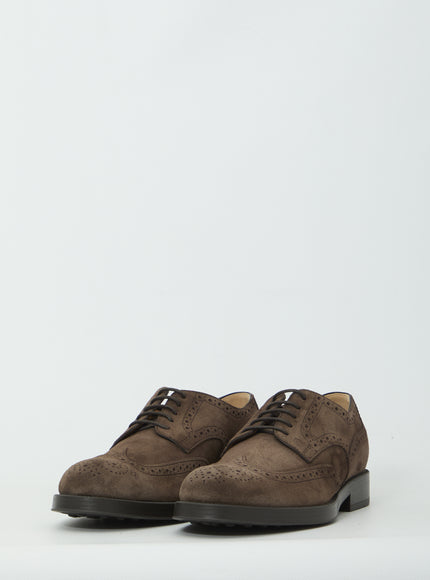 Tod's Lace-up Suede Shoes