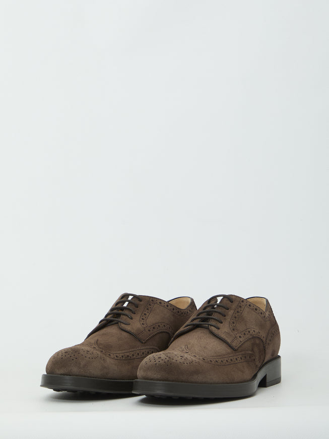 Tod's Lace-up Suede Shoes