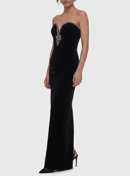 Self Portrait Maxi Velvet Dress