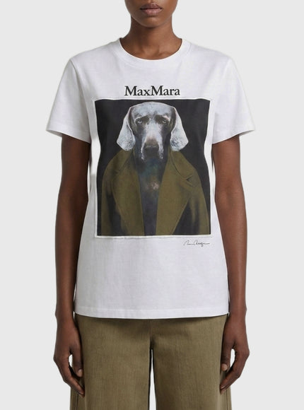 Max Mara Iconic Print Calca T-shirt White