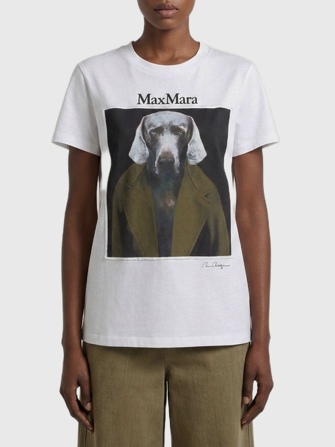 Max Mara Iconic Print Calca T-shirt White