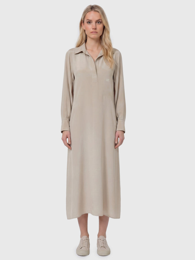 Max Mara Gambero Silk Polo Dress Grey