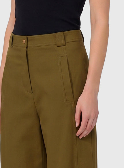 Max Mara Adorni Stretch Cotton Canvas Trousers