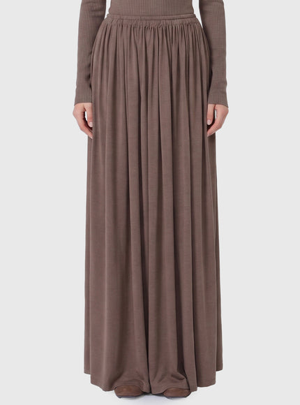 Max Mara Long Livrea Skirt Brown