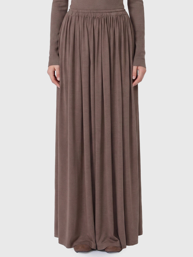 Max Mara Long Livrea Skirt Brown