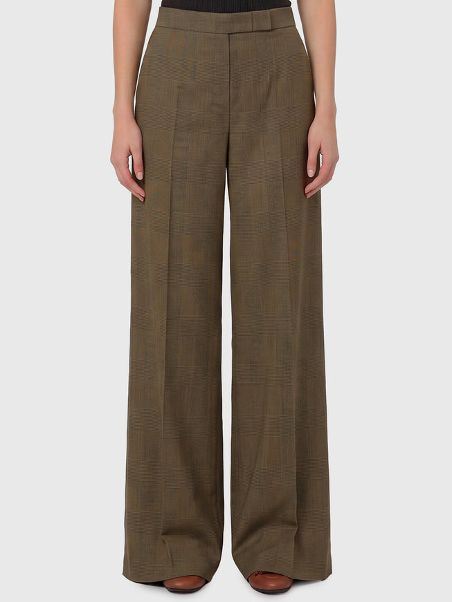 Max Mara Netto Prince Of Wales Wool Trousers N A