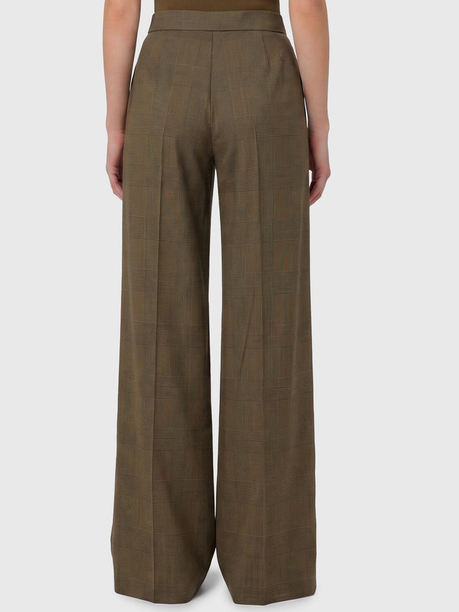 Max Mara Netto Prince Of Wales Wool Trousers