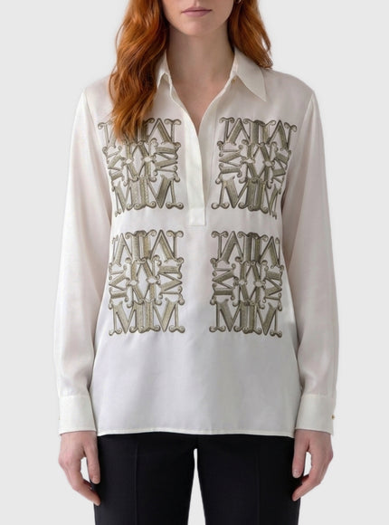 Max Mara Printed Silk Filtro Shirt N A