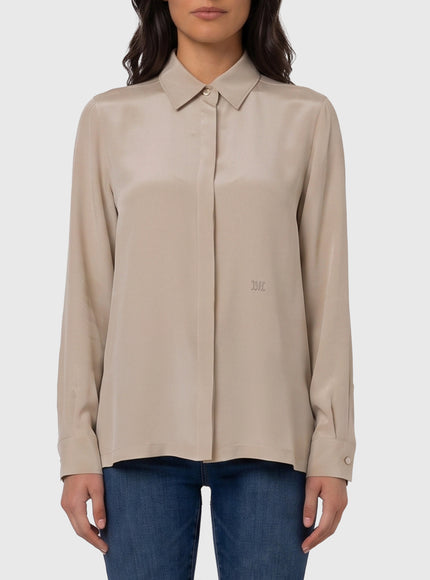 Max Mara Geranium Silk Shirt Grey