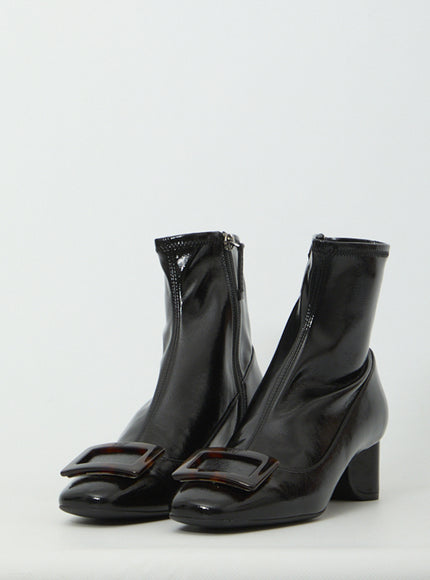 Roger Vivier Roundy Turtle Stretch Ankle Boots