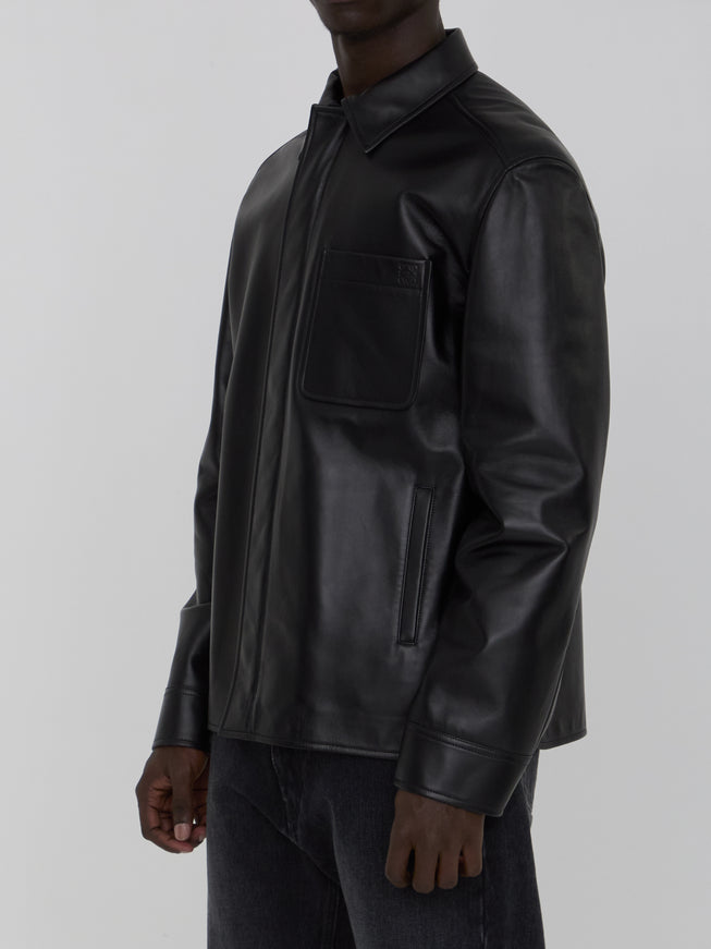 Loewe Overshirt In Lambskin Nappa