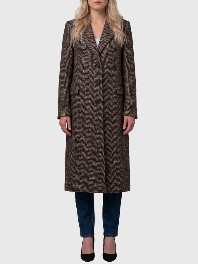 Tagliatore Amanda Single-breasted Coat Brown