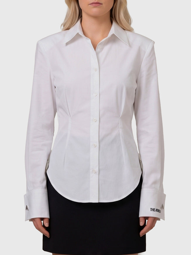 The Attico Cotton Poplin Shirt White