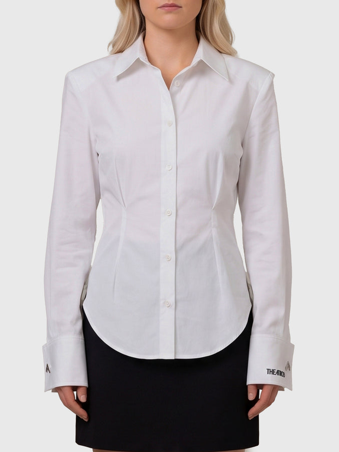 The Attico Cotton Poplin Shirt White