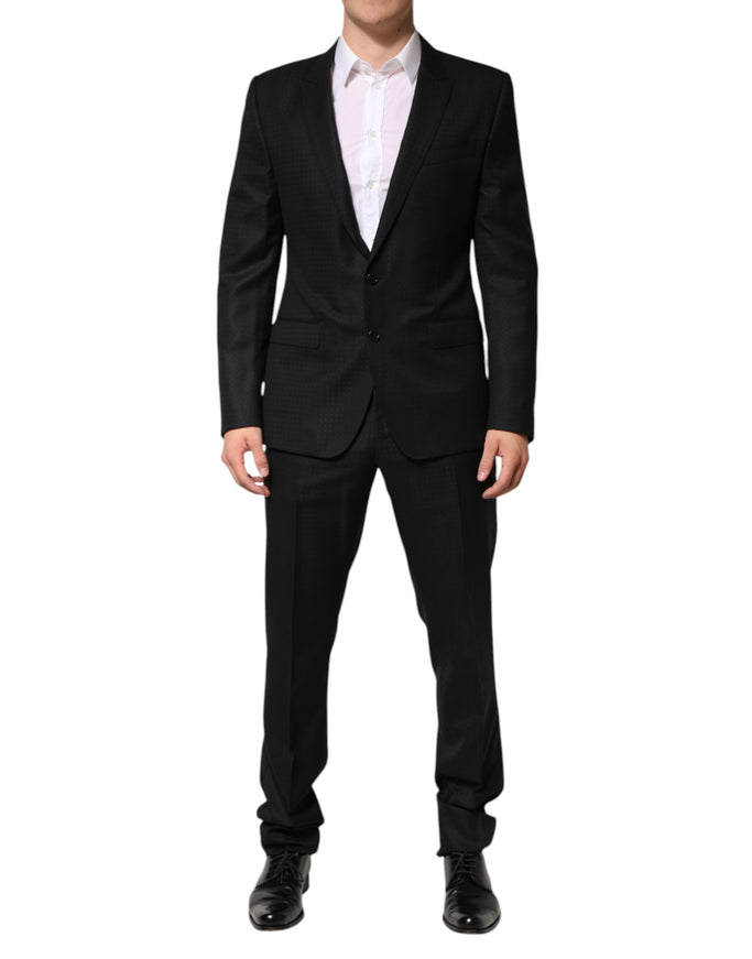 Dolce & Gabbana Single Breasted Two-Piece Jacquard Suit