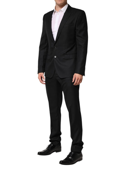 Dolce & Gabbana Single Breasted Two-Piece Jacquard Suit