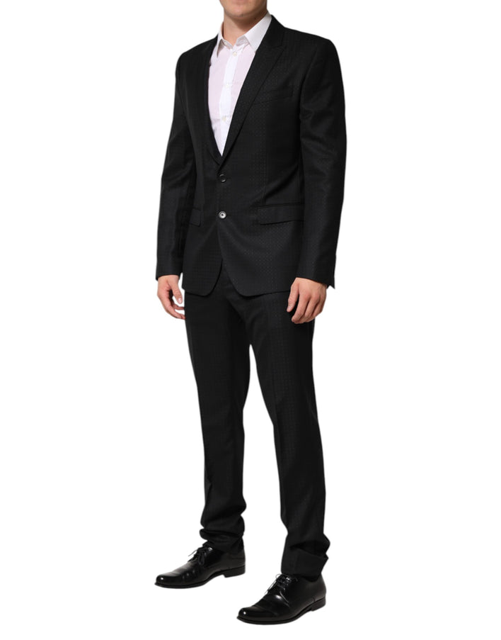 Dolce & Gabbana Single Breasted Two-Piece Jacquard Suit