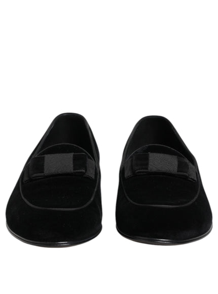 Dolce & Gabbana Black Velvet Loafers
