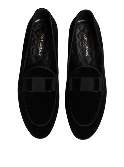 Dolce & Gabbana Black Velvet Loafers